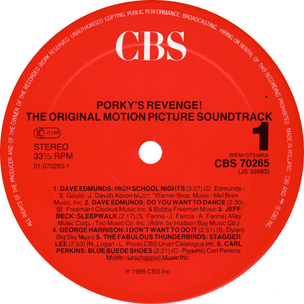 Various : Porky's Revenge! (LP, Comp)