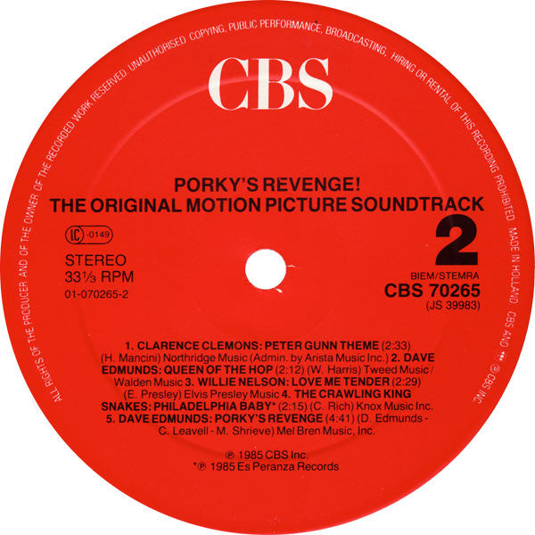 Various : Porky's Revenge! (LP, Comp)