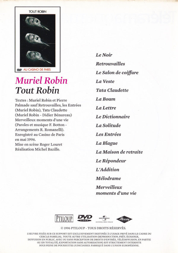 Muriel Robin : Tout Robin (DVD, RE)