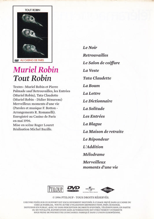 Muriel Robin : Tout Robin (DVD, RE)