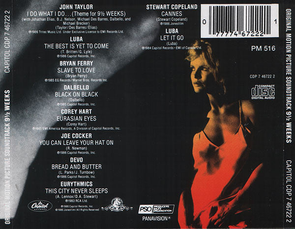 Various : 9½ Weeks - Original Motion Picture Soundtrack (CD, Comp, RE)