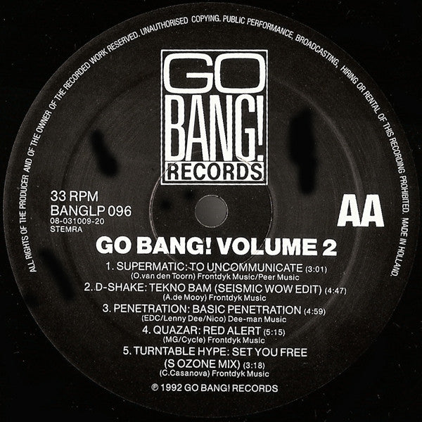 Various : Go Bang! Volume 2 (LP, Comp)