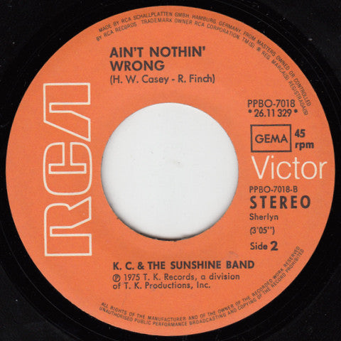 KC & The Sunshine Band : That's The Way (I Like It) (7", Single)