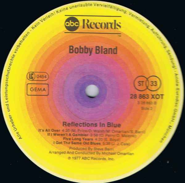 Bobby Bland : Reflections In Blue (LP, Album)