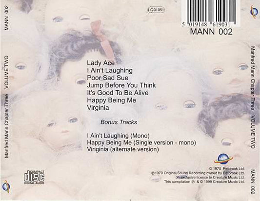 Manfred Mann Chapter Three : Volume Two (CD, Album, Mono, RE, RM)