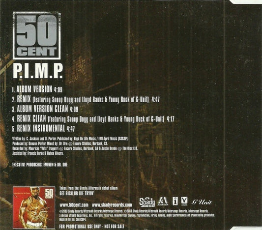50 Cent : P.I.M.P. (CD, Single, Promo)