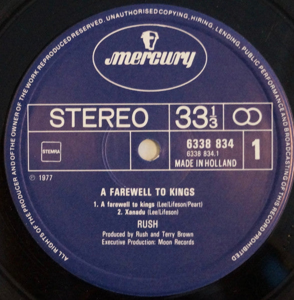 Rush : A Farewell To Kings (LP, Album)
