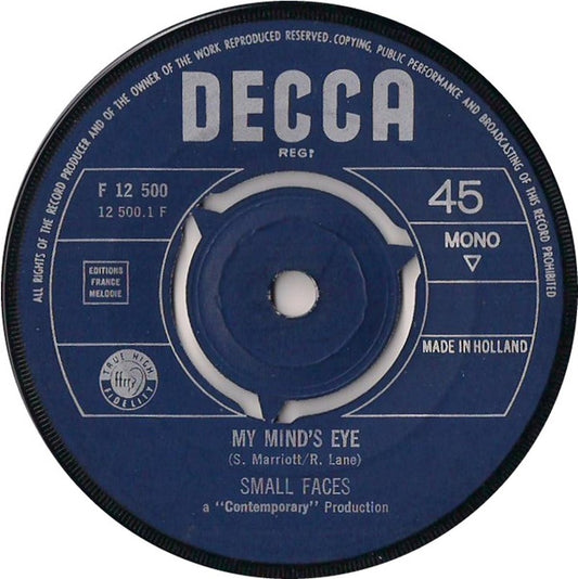 Small Faces : My Mind's Eye / I Can't Dance With You (7", Mono)