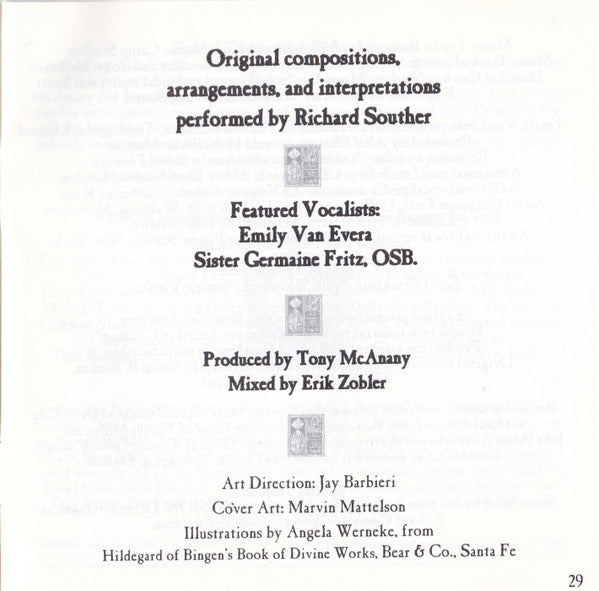 Hildegard Von Bingen, Richard Souther : Vision (The Music Of Hildegard Von Bingen) (CD, Album)