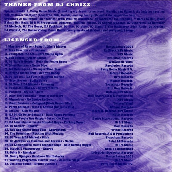 DJ Chrizz : Hardcore With An Attitude (CD, Mixed)