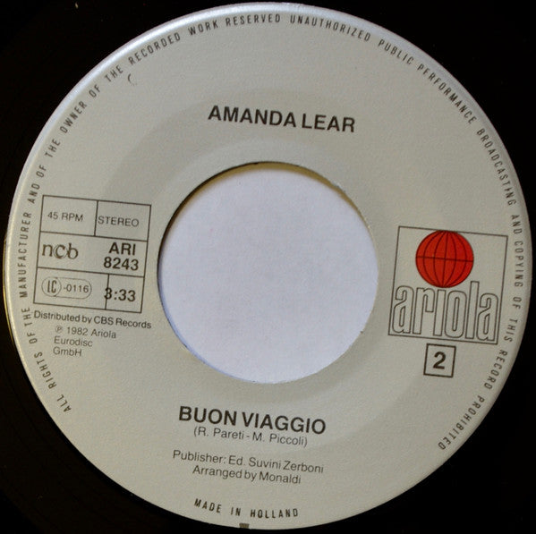 Amanda Lear : Incredibilmente Donna (7", Single)