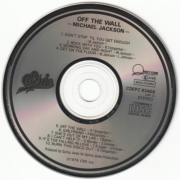 Michael Jackson : Off The Wall (CD, Album, RE, CSR)