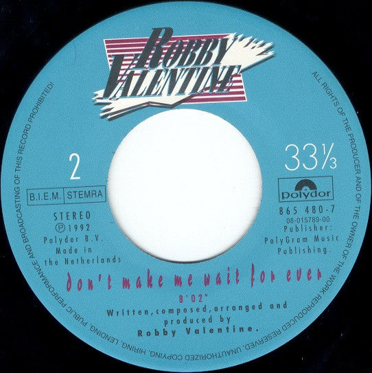 Robby Valentine : Love Takes Me Higher (7", Single)
