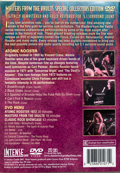 Atomic Rooster : Masters From The Vaults (DVD-V)