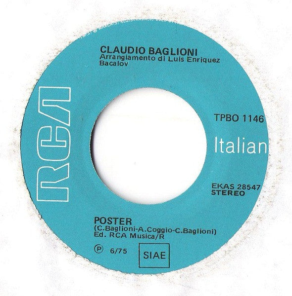 Claudio Baglioni : Sabato Pomeriggio (7")