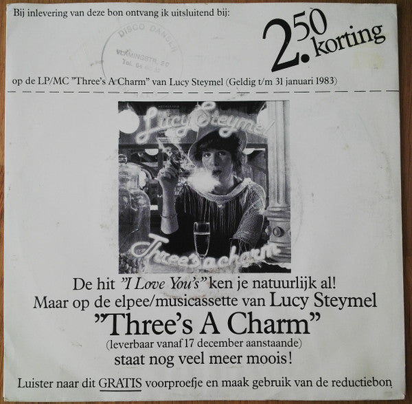 Lucy Steymel : Three's A Charm (7", S/Sided, EP, Promo)