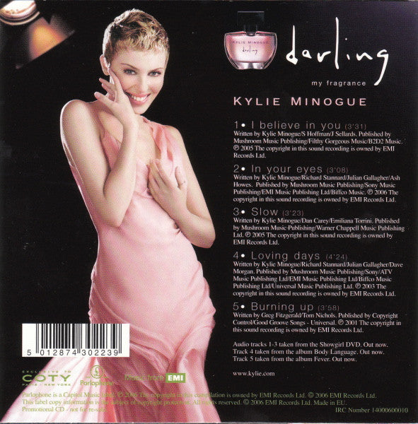 Kylie Minogue : Darling (CD, Comp, Promo)