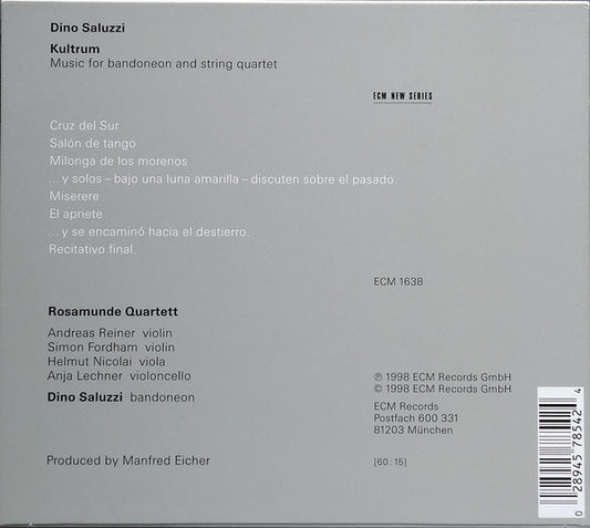 Dino Saluzzi, Rosamunde Quartett : Kultrum (CD, Album)