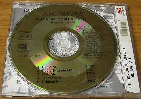 L.A. Work : Is It Real What You Feel (CD, Maxi)