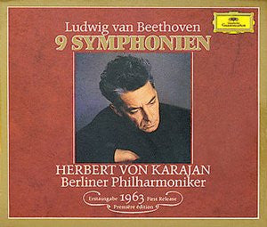Ludwig van Beethoven - Herbert von Karajan, Berliner Philharmoniker : 9 Symphonien (5xCD, Album, Comp + Box, RE)