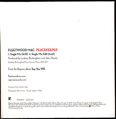 Fleetwood Mac : Peacekeeper (CD, Single, Promo)