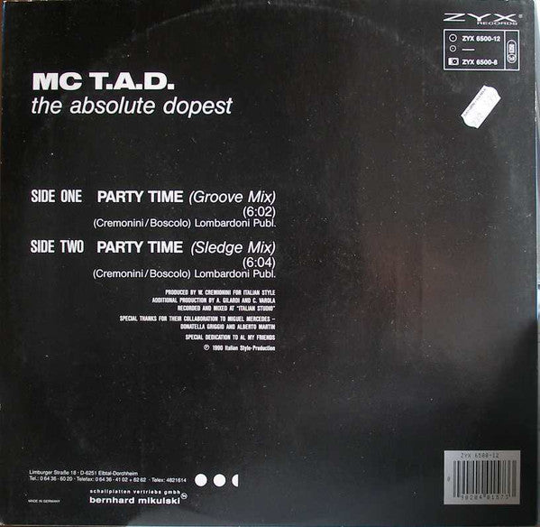 M.C. Tad : Party Time (12")