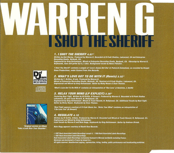 Warren G : I Shot The Sheriff (CD, Single)