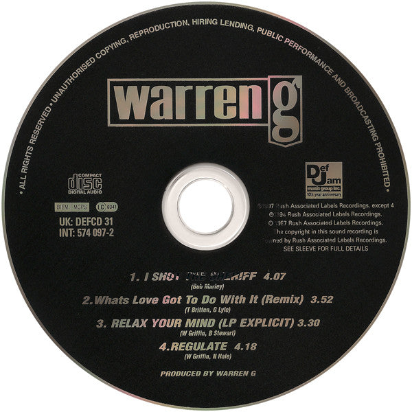 Warren G : I Shot The Sheriff (CD, Single)