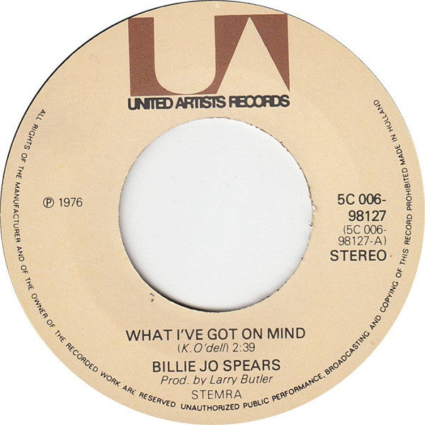 Billie Jo Spears : What I've Got In Mind (7", Single)