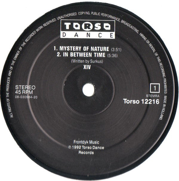 X.I.V : Mystery Of Nature E.P. (12", EP)