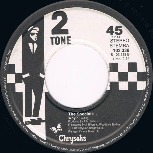 The Specials : Ghost Town (7", Single)