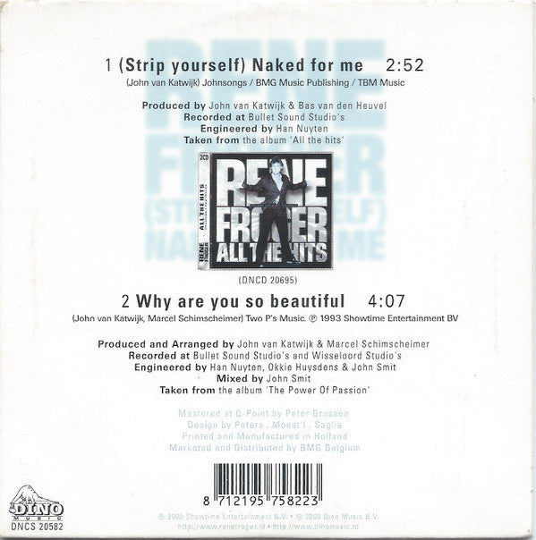 René Froger : (Strip Yourself) Naked For Me (CD, Single)