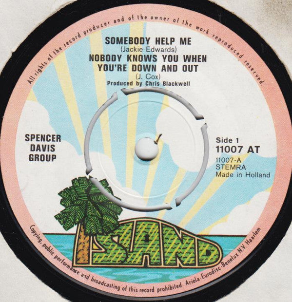 The Spencer Davis Group : Somebody Help Me (7", EP)