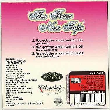 4 Non Tops : We Got The Whole World (CD, Single)