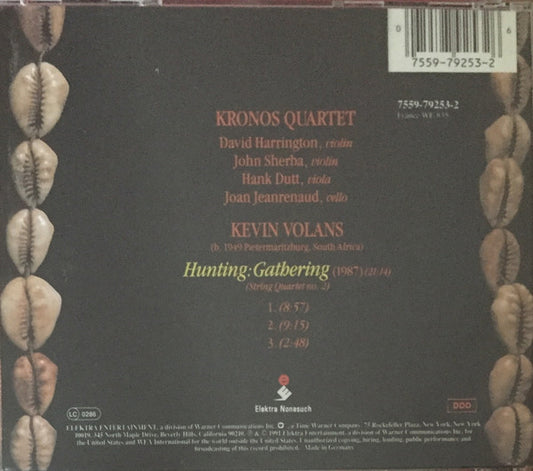 Kronos Quartet - Kevin Volans : Hunting: Gathering (CD, Album)