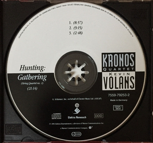 Kronos Quartet - Kevin Volans : Hunting: Gathering (CD, Album)