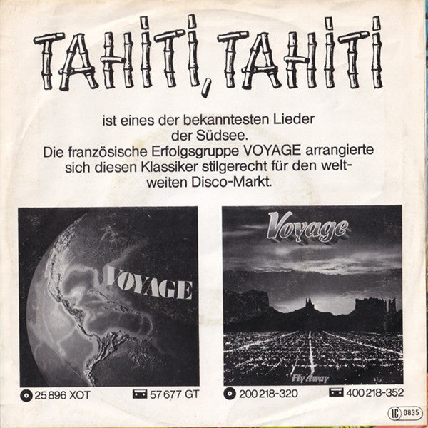Voyage : Tahiti, Tahiti  (7", Single)
