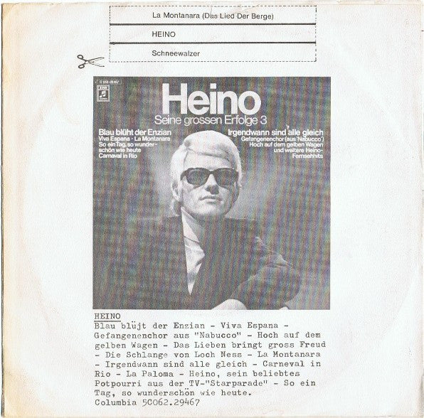 Heino : La Montanara [Das Lied Der Berge] (7", Single)