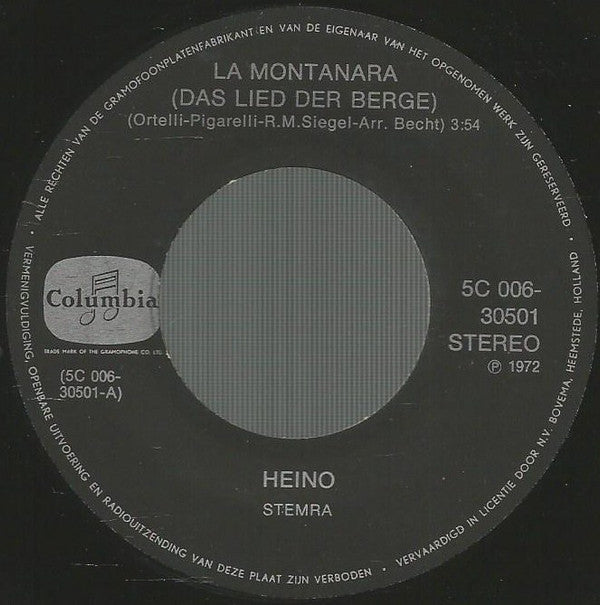 Heino : La Montanara [Das Lied Der Berge] (7", Single)