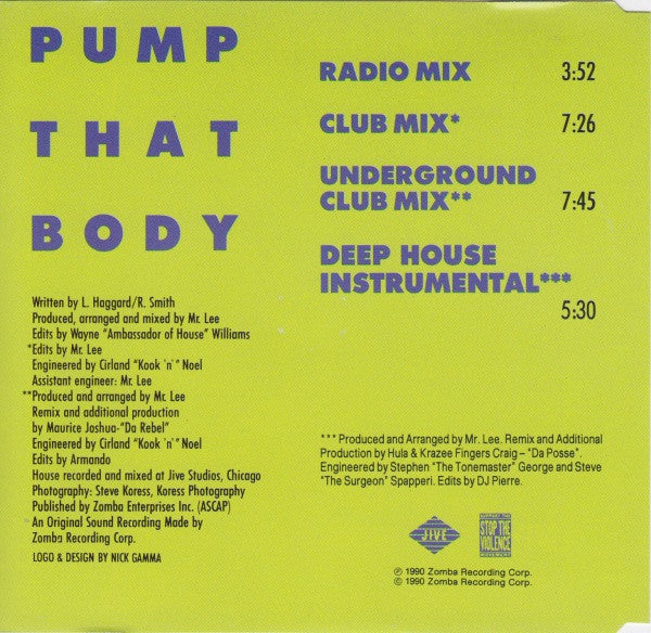 Mr. Lee : Pump That Body (CD, Single)