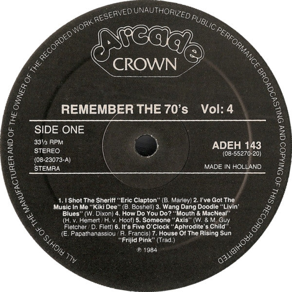 Various : Remember The 70's Volume 4 (2xLP, Comp, Gat)