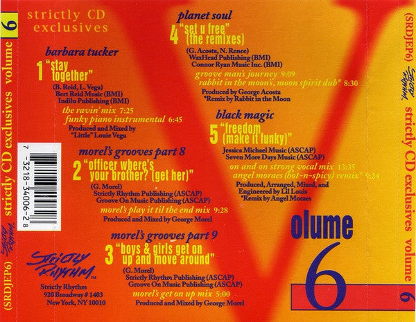 Various : Strictly Rhythm's EP CD Collection For The CD Playing DJ - Volume 6 - Strictly CD Exclusives (CD, Comp)