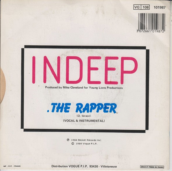 Indeep : The Rapper (7", Single)