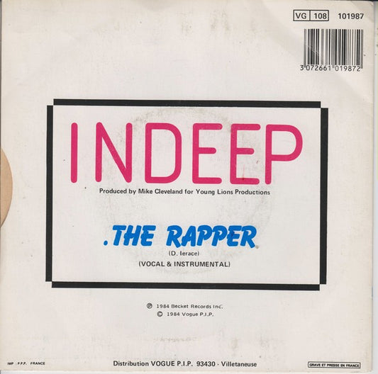 Indeep : The Rapper (7", Single)