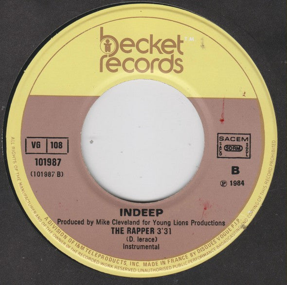 Indeep : The Rapper (7", Single)