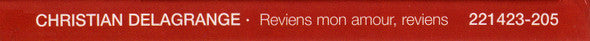 Christian Delagrange : Reviens Mon Amour, Reviens (CD, Comp)