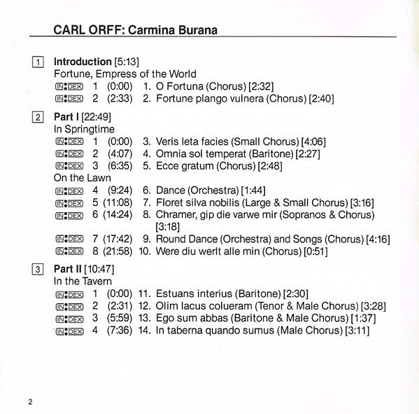 Carl Orff - Robert Shaw, Atlanta Symphony Orchestra & Atlanta Symphony Chorus, The Atlanta Boy Choir, Judith Blegen, Håkan Hagegård, William Brown (3) : Carmina Burana (CD, Album, RE, Dig)