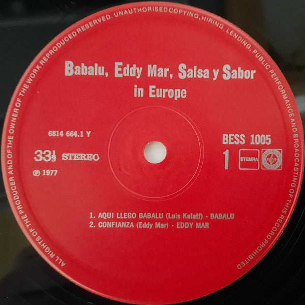 Babalu Eddy Mar Salsa Y Sabor : Bess In Europe (LP, Album)