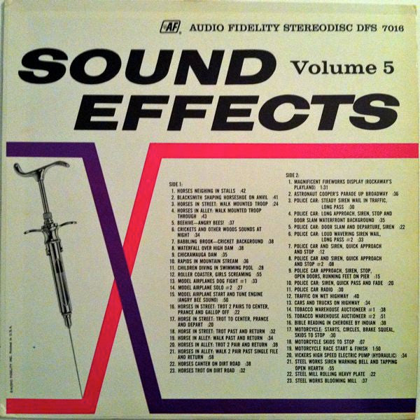 No Artist : Sound Effects, Volume 5 (LP, Blu)