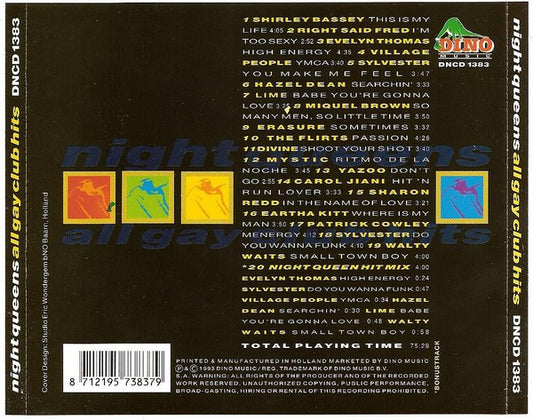 Various : Night Queens: All Gay Club Hits (CD, Comp)